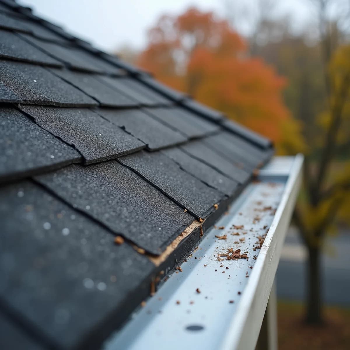 Failed terminations and flashing: Flat & Low-Slope Roofing warning sign on a New Jersey home