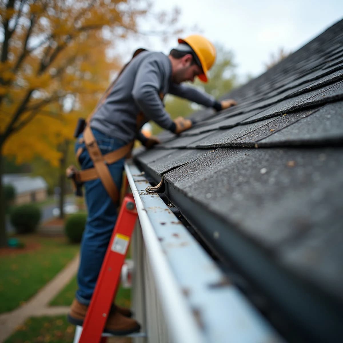 Sagging or pulling away from the fascia: Gutter Installation warning sign on a New Jersey home