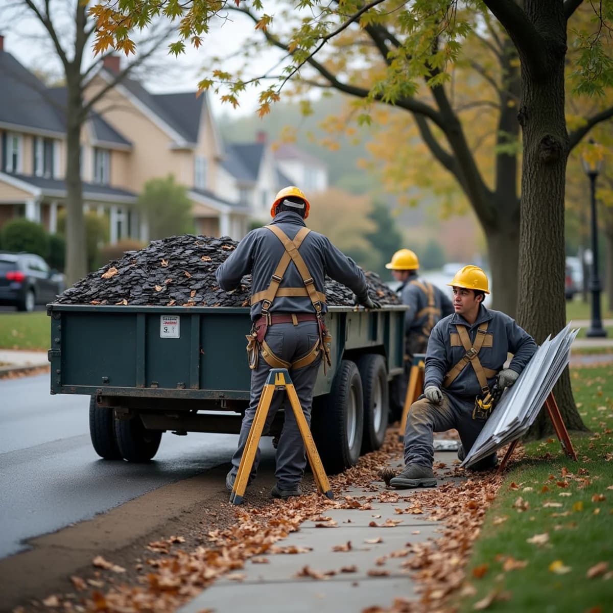 You're on your second or third asphalt roof: Metal Roofing warning sign on a New Jersey home